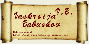 Vaskrsija Babuškov vizit kartica